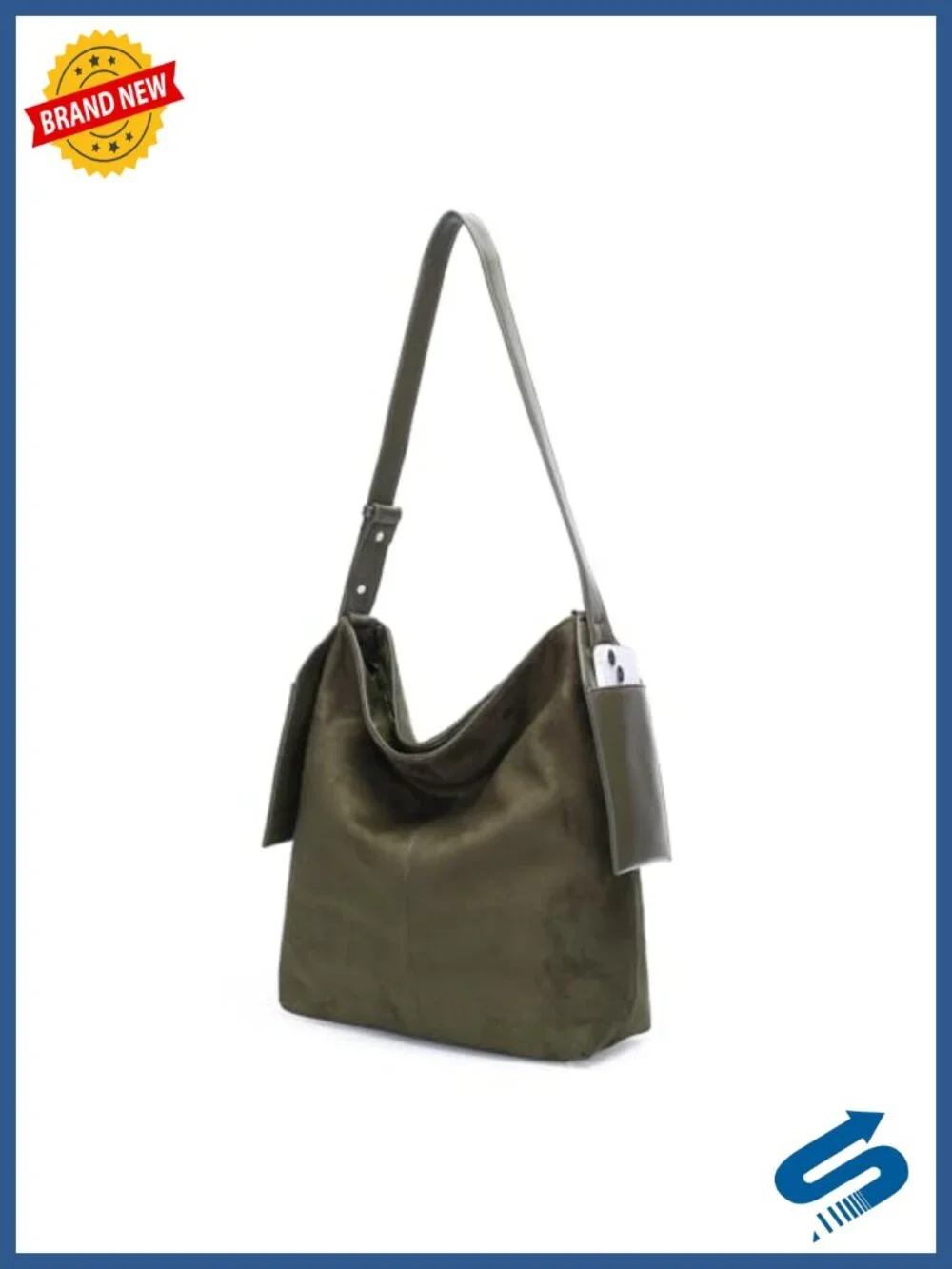Slouchy Suede Hobo Shoulder Bag Crossbody Purse Tote with Adjustable Strap